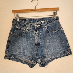 Jordache Vintage Junior's High-Rise Blue Jean Shorts, Size 7/8